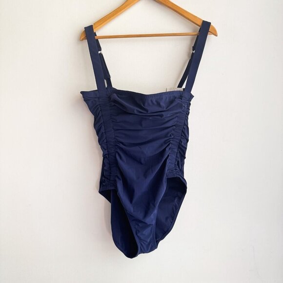 Christina Slimming Silhouette Navy Blue One Piece Swimsuit 12 - Picture 2 of 5